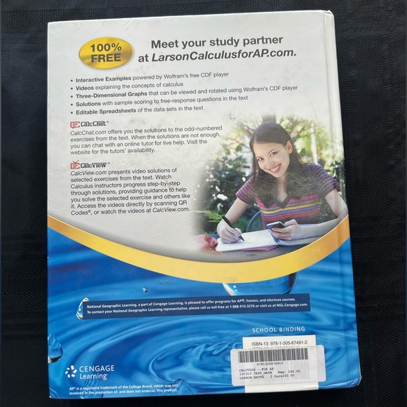 Calculus for AP Text Book By Ron Larson & Paul Battaglia - Picture 4 of 9